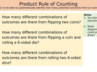 Product Rule of Counting