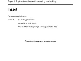 GCSE English Language (Paper 1) - Martyn Pig