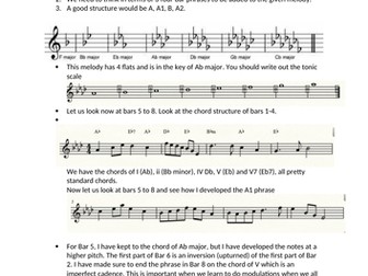 5th Year Music Melody Writing