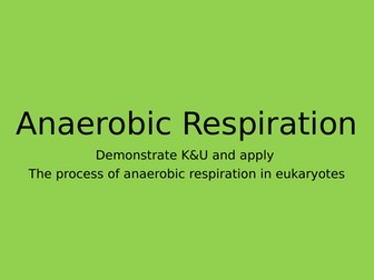 Respiration for A Level (Edexcel B but used for OCR and AQA previously)