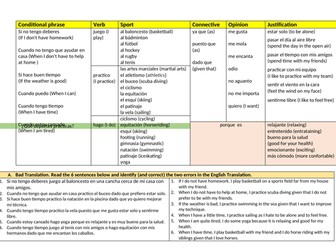 Fanatico del deporte Spanish GCSE AQA Viva Module 4