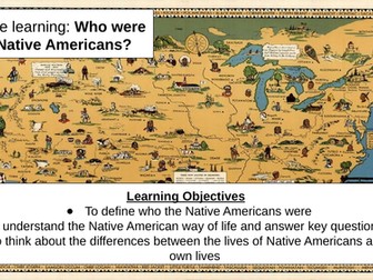 KS3 History of the Native Americans 4 lessons - suitable for remote learning