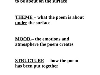 How to look at a poem