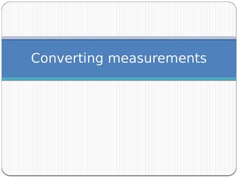 Converting measurements powerpoint
