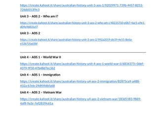 VCE Australian History quizzes