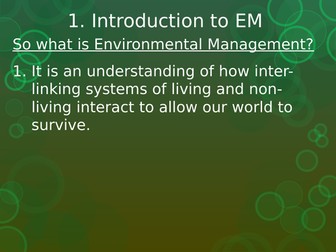 IGCSE EnvironmentManagement Lithosphere