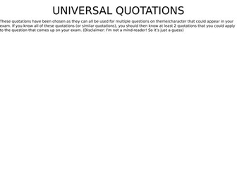 An Inspector Calls and Power & Conflict Quotes Paper 2 Quotations AQA