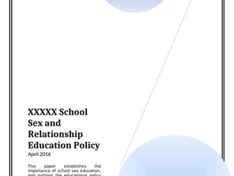 Sex and Relationship Education Policy