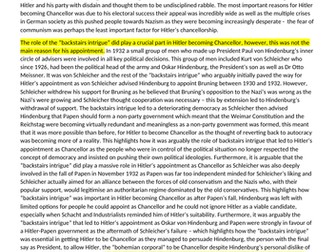 Weimar/ Nazi Germany Essay/Hitler's rise