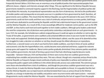 Weimar Germany AS essay. Full marks.