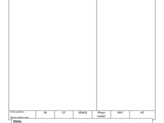 Behaviour Incident Record Log