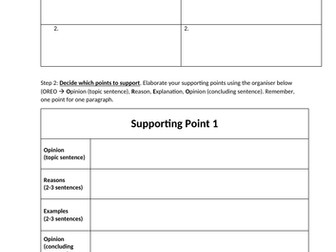 Argumentative Essay Plan