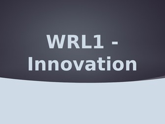 Innovation, Work Related Learning