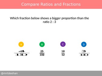 Compare Ratios and Fractions Diagnostic Questions
