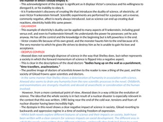 Science in The Handmaid's tale and Frankenstein