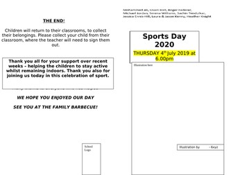 Sports Day Programme