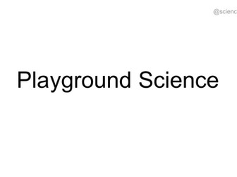 Playtime Science activities