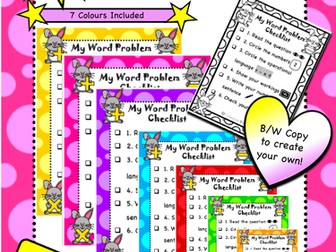 My Maths Word Problem Checklist
