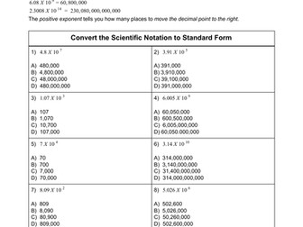 Scientific Notation - Positive Exponents Introduction