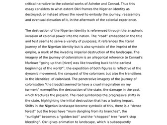 NEA LIT B SPEC FULL MARKS POSTCOLONIAL