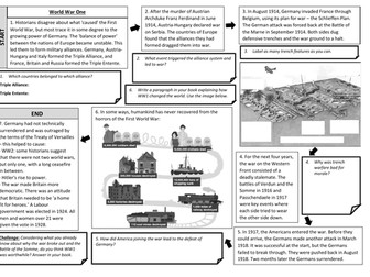 WW1 Overview Worksheet