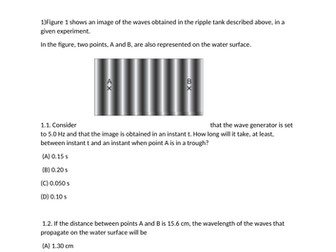 Ripple tank worksheet