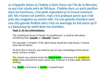 Ma maison idéale with conditional tense