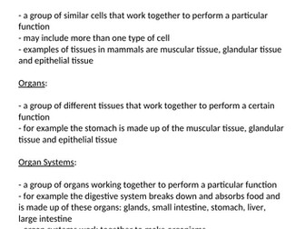 GCSE AQA BIOLOGY PAPER 1 REVISION GUIDE