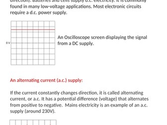 GCSE PHYSICS ELECTRICITY REVISION NOTES
