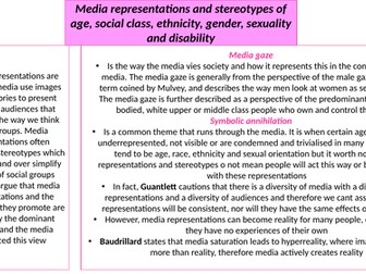 Alevel Sociology, Media sheets