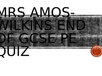 AQA GCSE PE End of Year Quiz - gameshow style