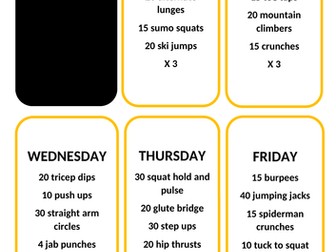 5-day stay at home fitness challenge