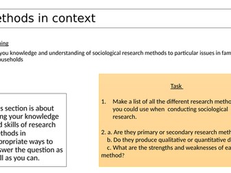 Methods in context Sociology