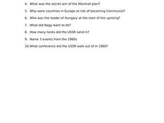 AQA Specimen Cold War walk through mock and Model Answer(Conflict and tension between east and West)