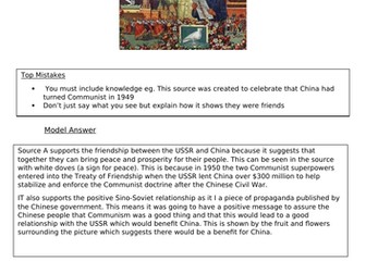 AQA 2019 Exam Paper Cold War - Feedback Booklet