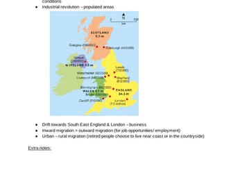 GCSE Geography- Urban change in UK (Human)