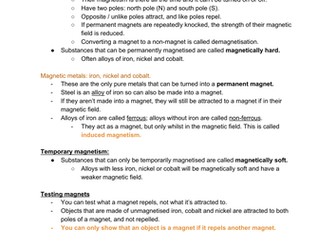 AQA GCSE Physics Magnetism