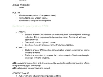 Edexcel GCSE English Literature Poetry (Relationships)