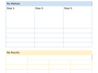 Primary Science Write up  Template