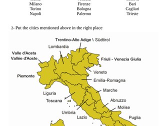 The map of Italy / La mappa dell'Italia
