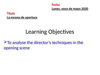 Volver-Opening scene analysis