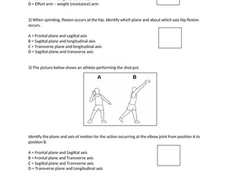 Movement Analysis Questions for GCSE PE