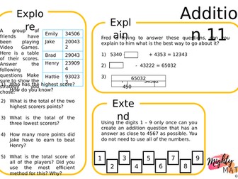 Addition Using Different Methods