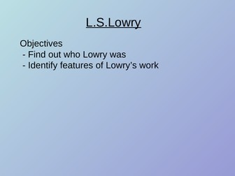 Lowry KS2 Art unit with PPT and plans