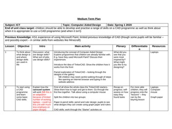ICT KS2 unit CAD (using TinkerCAD)