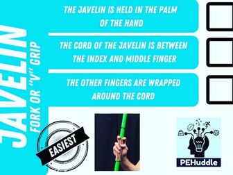 Javelin Grip - Resource self/ peer assess