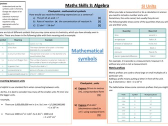 AQA Maths in Science KOs BUNDLE