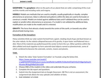 Prelim EES Formation of the Hydrosphere, Geosphere, Atmosphere.