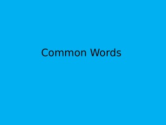 Common Words Powerpoints