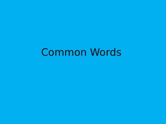 Common Words Powerpoints